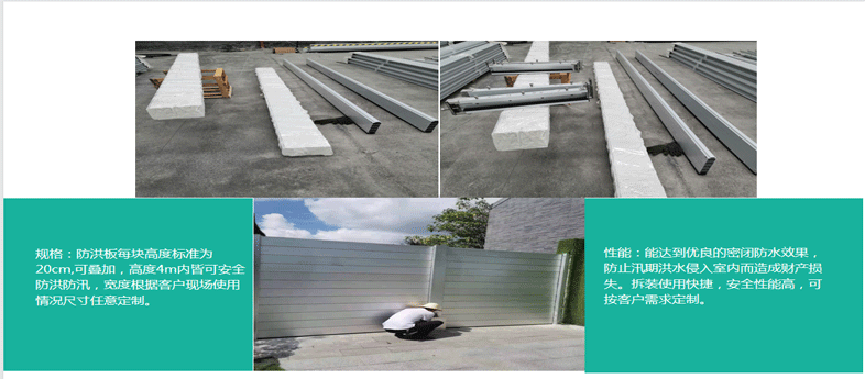 福建可拆卸铝合金防洪板项目案例